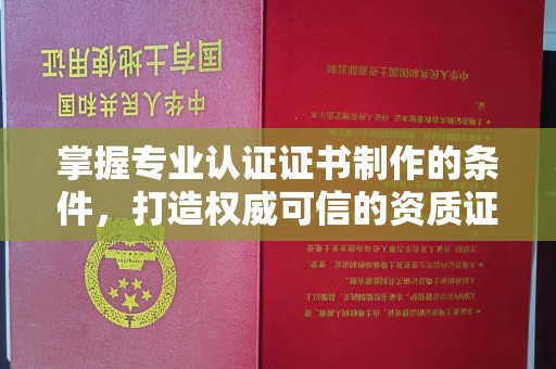 奉化掌握专业认证证书制作的条件，打造权威可信的资质证明